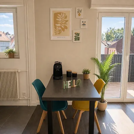 26 M2 A - Terrasse & Stationnement - Acces Uha & Tram Mulhouse